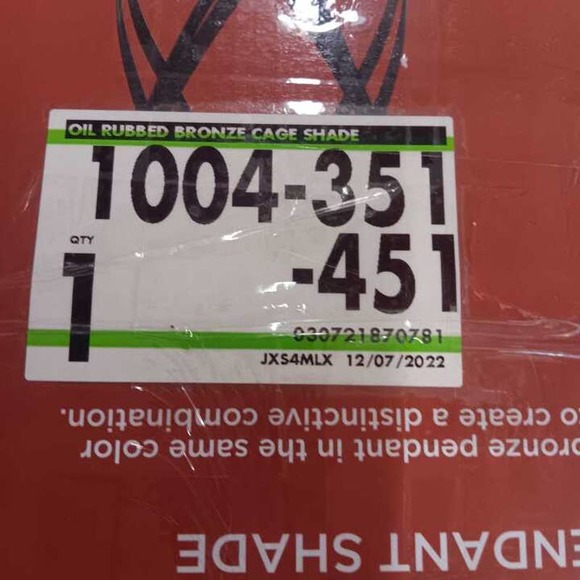 Matte Black Pendant Cage Shade 2.25 in. Fitter, 7.48"D,  9.76"H + Free Shipping - Picture 5 of 6